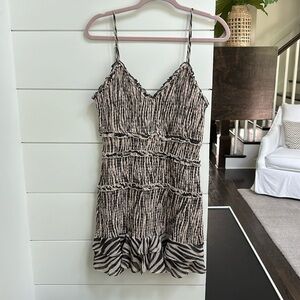 Olivaceous zebra print dress